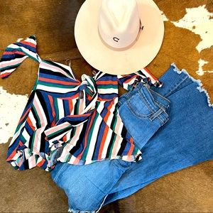 Colorful striped tank